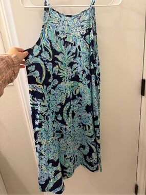 lilly pulitzer loro midi dress Lilly Pulitzer LARGE NWT Loro Swing Midi Dress Sunrise bay